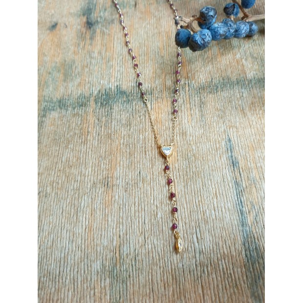 Hanka IN kaklo papuošalas su granatu